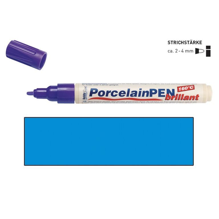 Porcelain and glass pen KREUL BRILLANT light blue