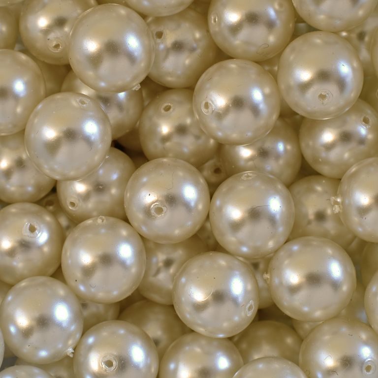 Czech glass pearls 13mm white