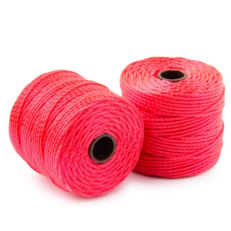 Nylon bead cord 0.9mm coral