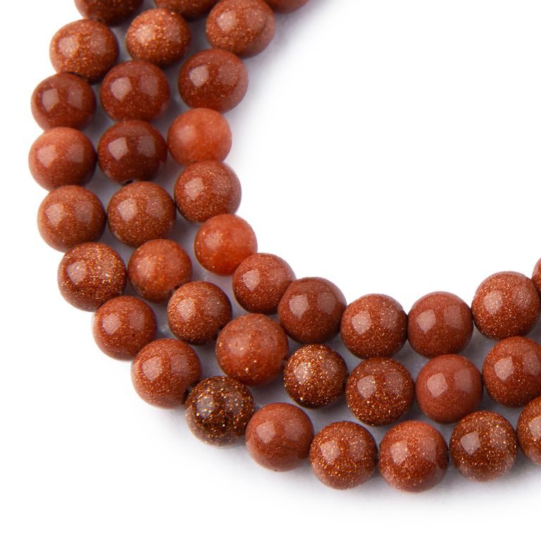 Goldstone beads 8mm