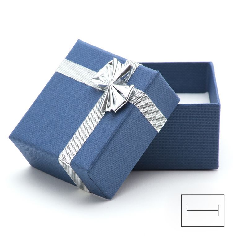 Jewellery gift box blue 52x46x35mm