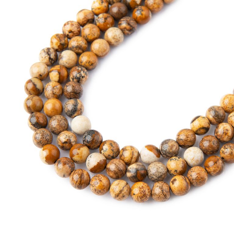 Picture Jasper beads 4mm