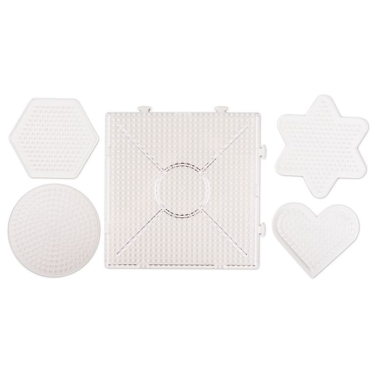 Set of 5 pegboards for ironing beads NABBI® mix of shapes