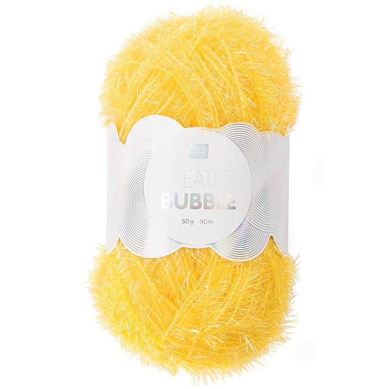Rico design háčkovacia priadza na výrobu žiniek Creative Bubble odtieň 002 žltá