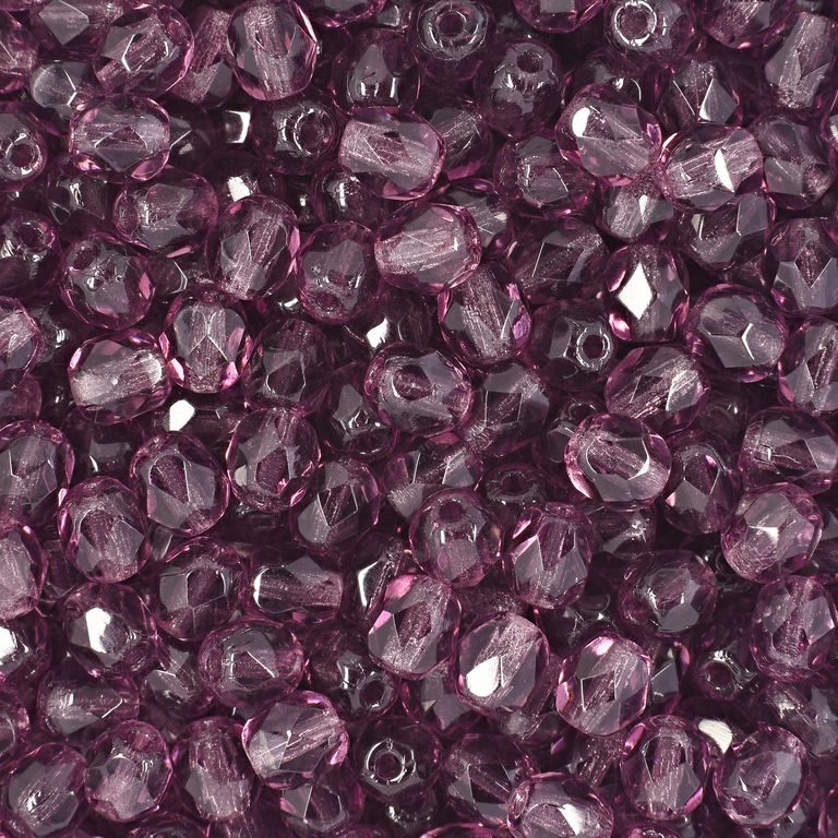 Brúsené koráliky 4mm Amethyst