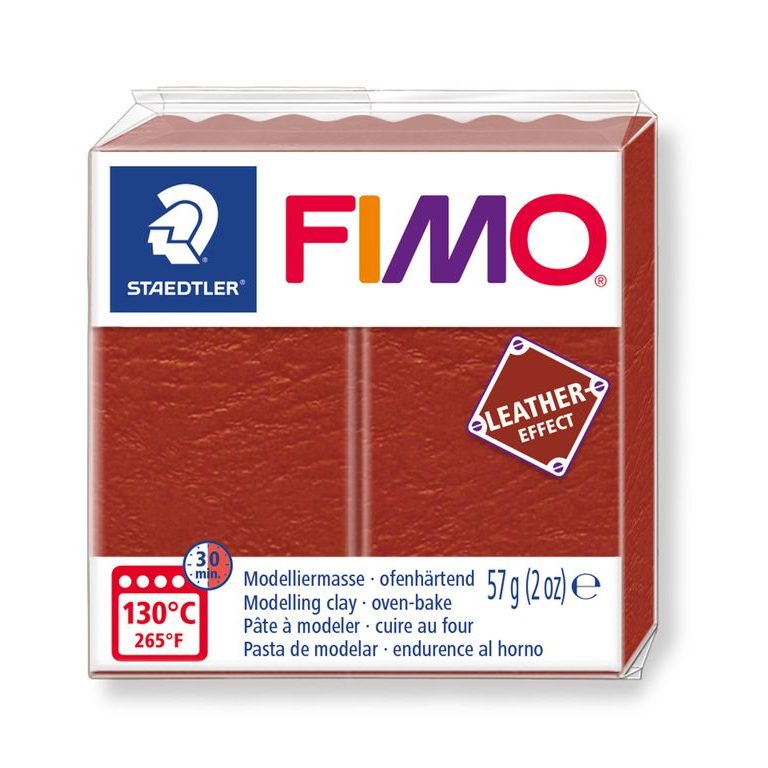 FIMO Leather Effect (8010-749) rezavá