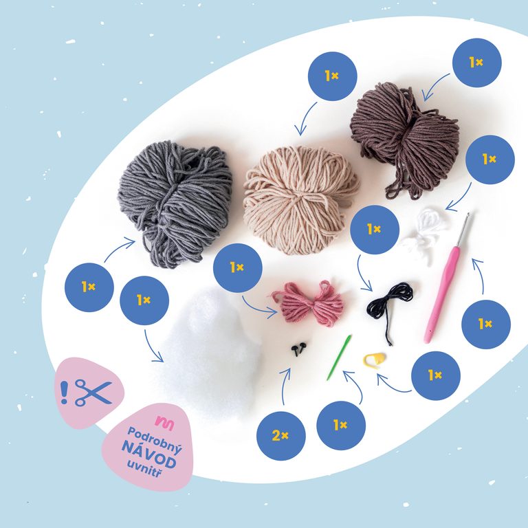 Manumi kreatívna sada na háčkovanie pán Hrošík