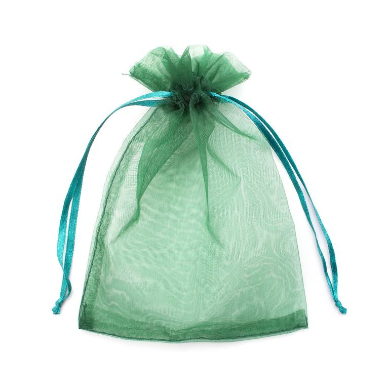 Organza bag 120x80mm green