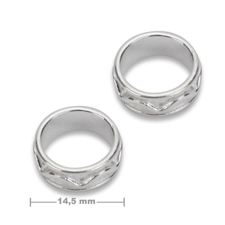 Sterling silver 925 spacer ring 14.5x10mm No.328