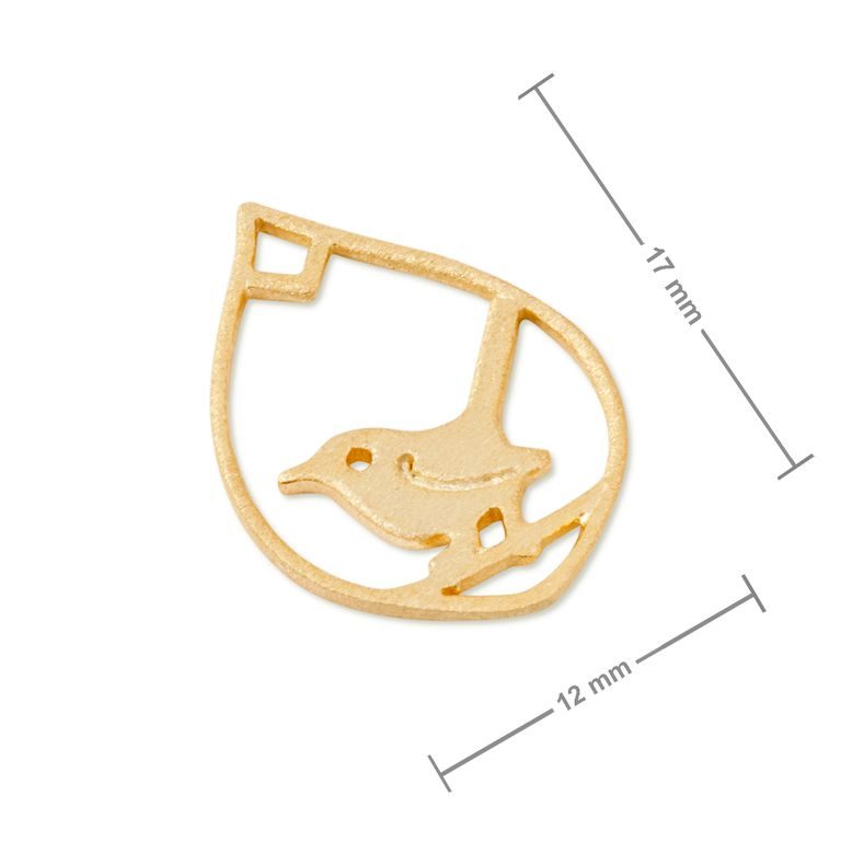Amoracast pendant wren 17x12mm gold-plated