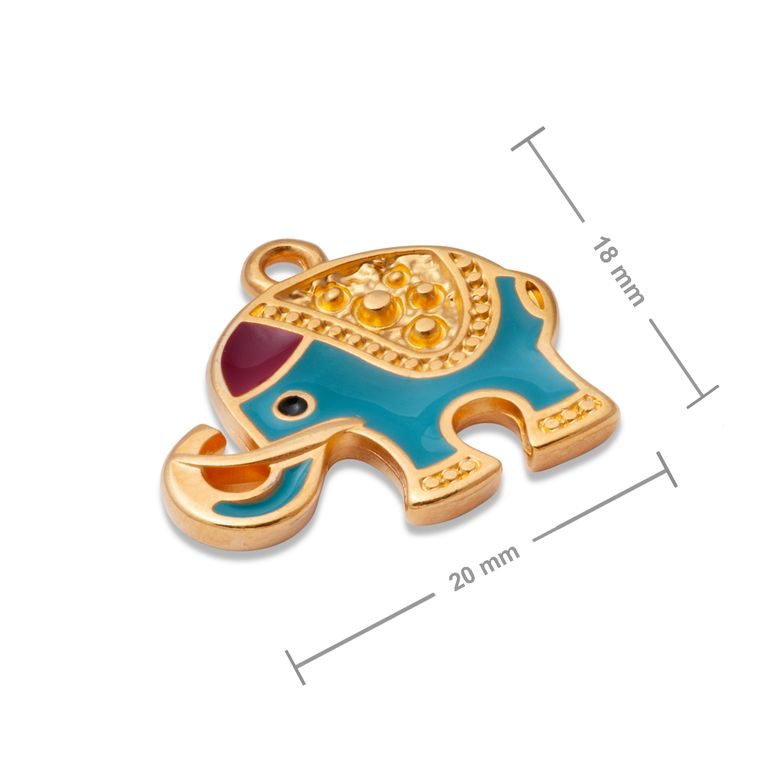 Manumi pendant elephant 20x18mm gold-plated