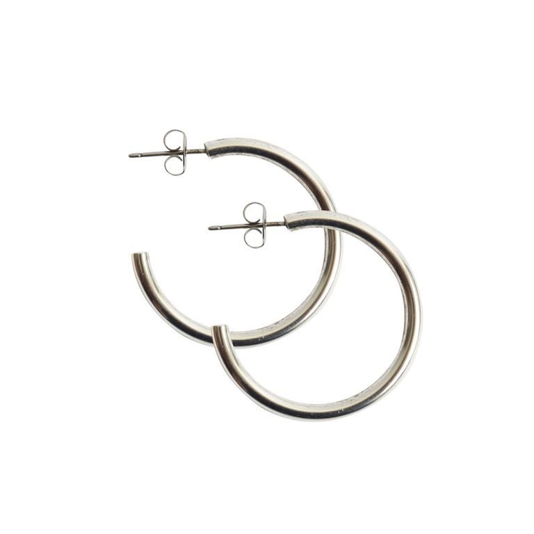 Nunn Design earring hoops 25mm silver-plated