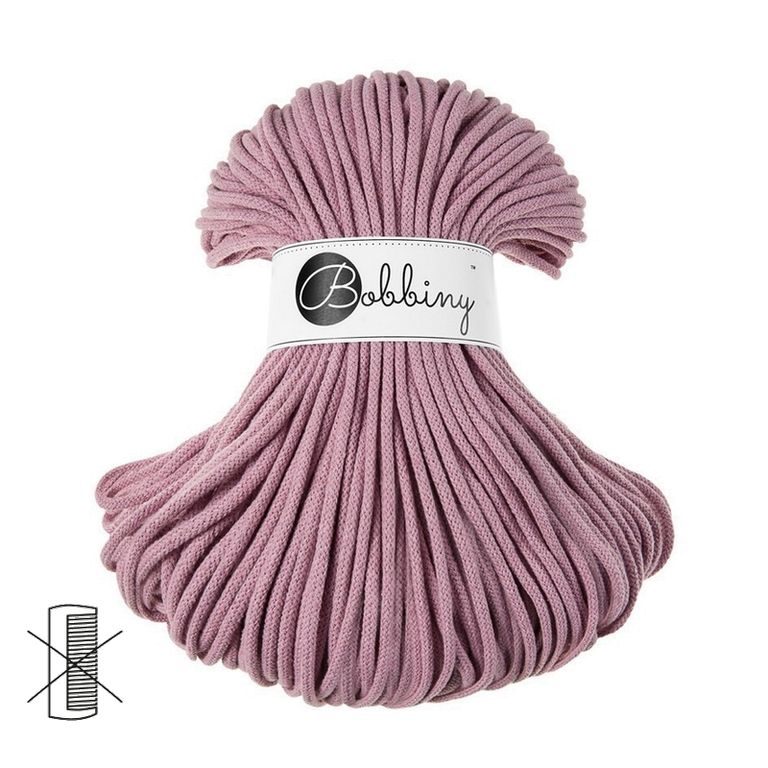 Bobbiny macramé šnúra Premium 5mm Dusty pink