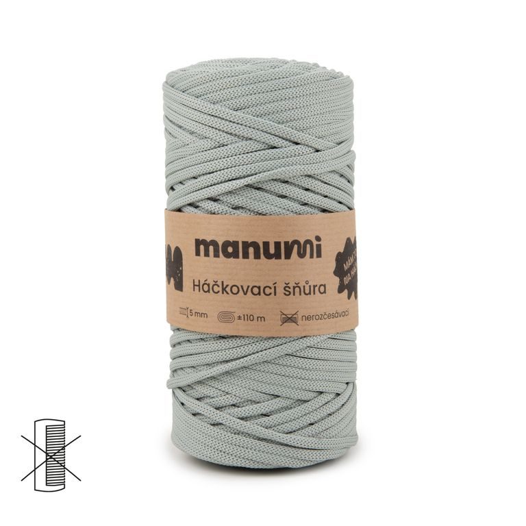Manumi crochet polyester cord 5 mm pistachio