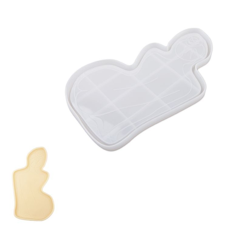 Silicone mould for creative clays bowl in the shape of a female torso 270x150x15mm