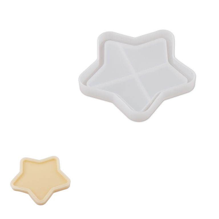 Silicone mould for creative clays star 105x105x10mm