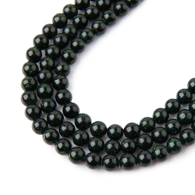 Green Goldstone beads 4mm