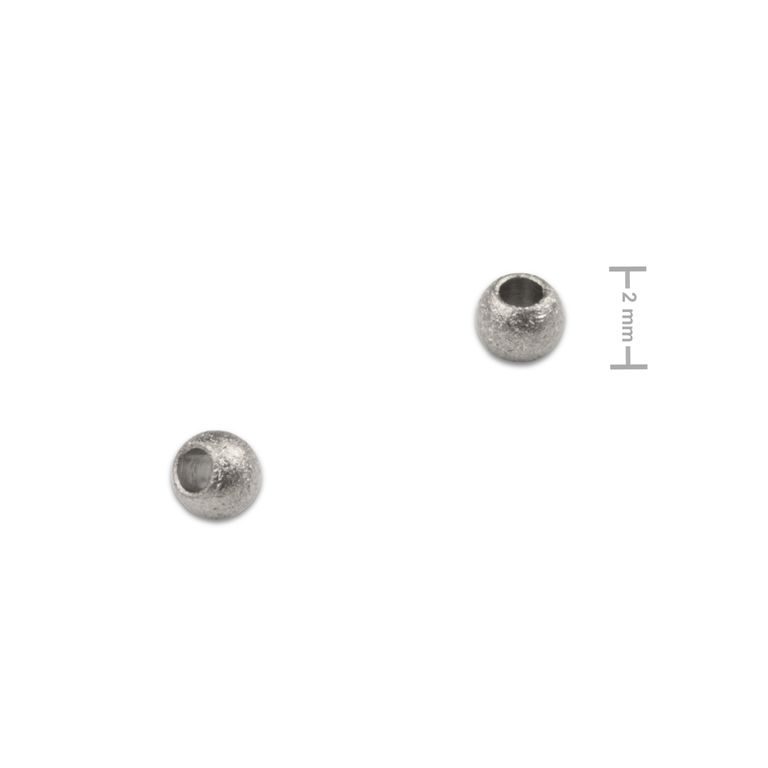 Korálek z chirurgické oceli 2 mm stardust matný