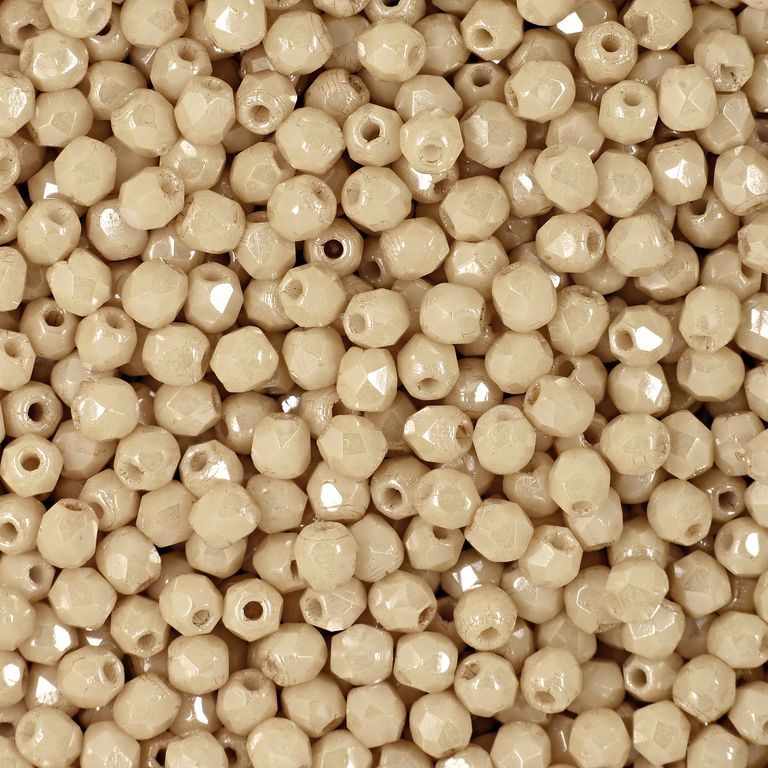 Mărgele șlefuite 3mm Luster Opaque Champagne