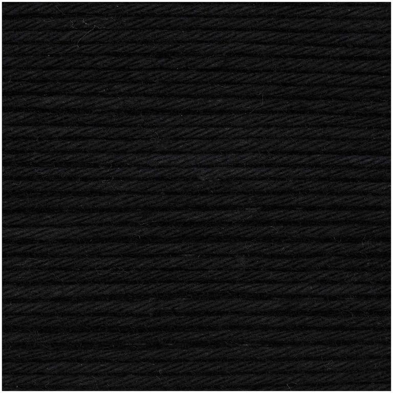 Bavlnená háčkovacia priadza Ricorumi dk odtieň 060 čierna