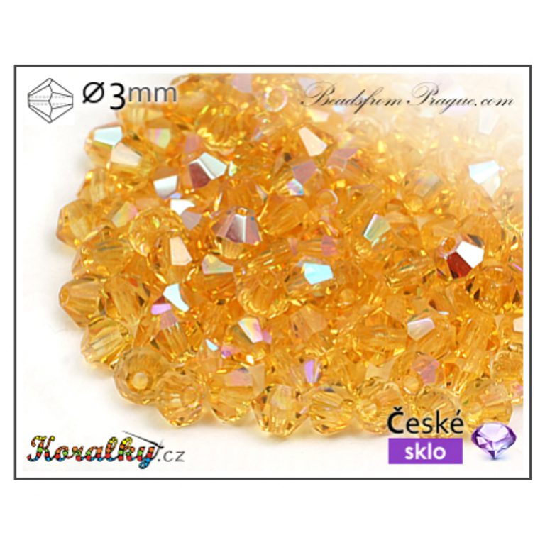 Czech crystal bicone beads 3mm No.24