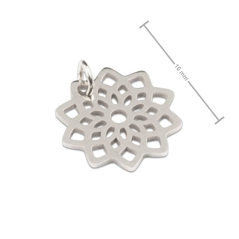 Přívěsek z chirurgické oceli mandala lotosový květ