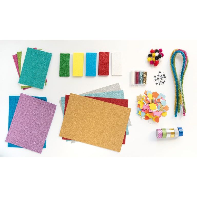 Creative crafting set with glitter