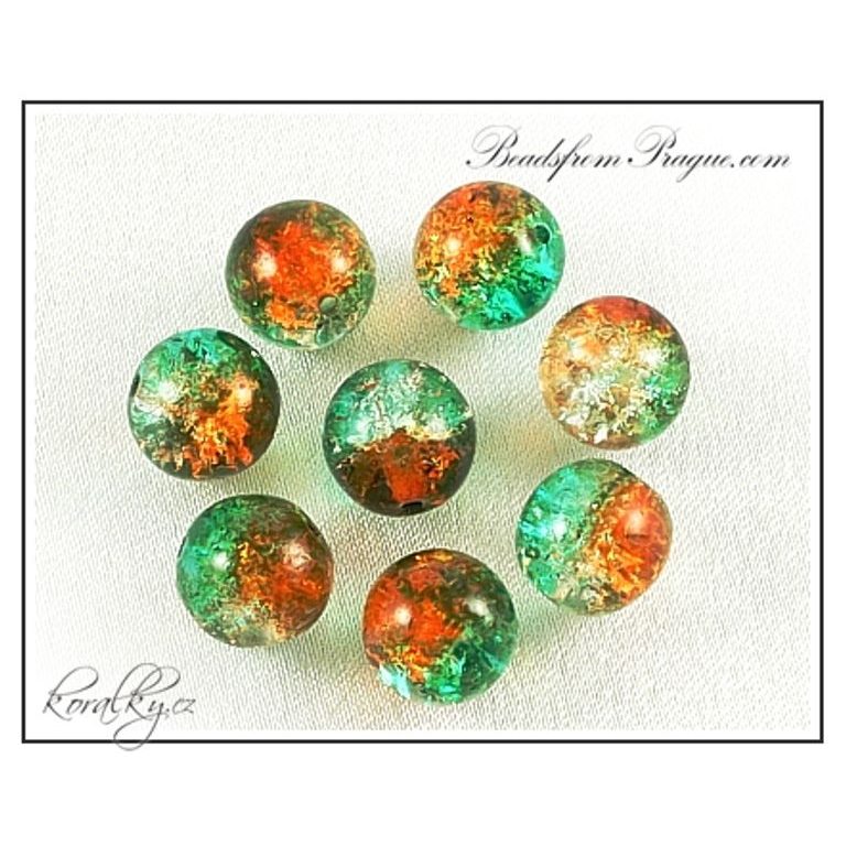 Czech glass crackle beads No.18