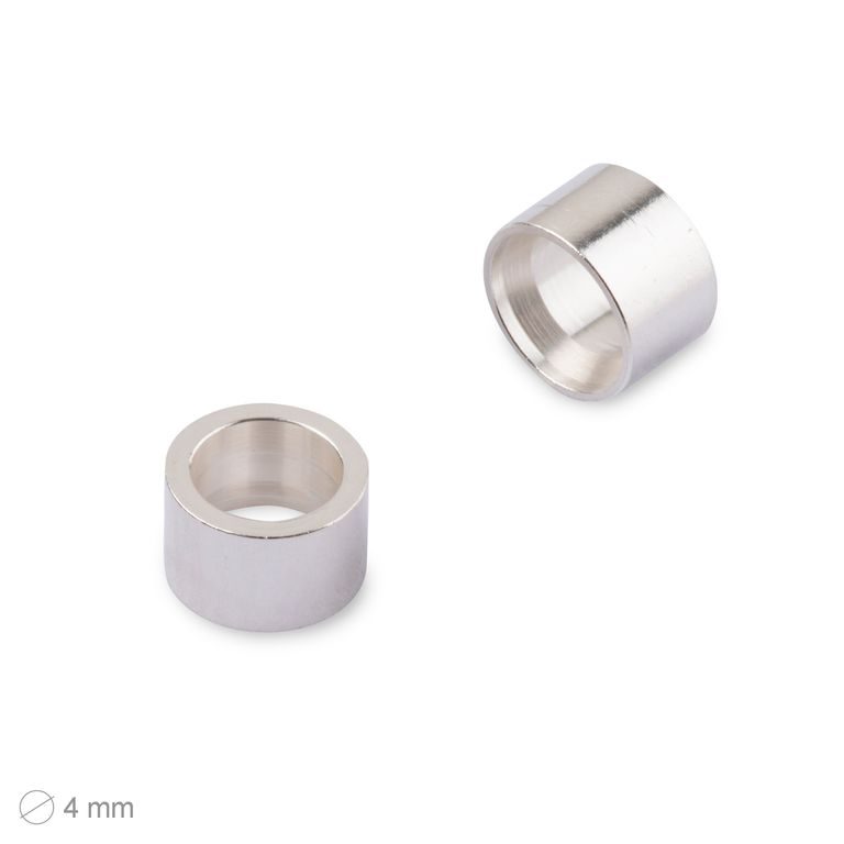 Prong setting tube ø4mm silver