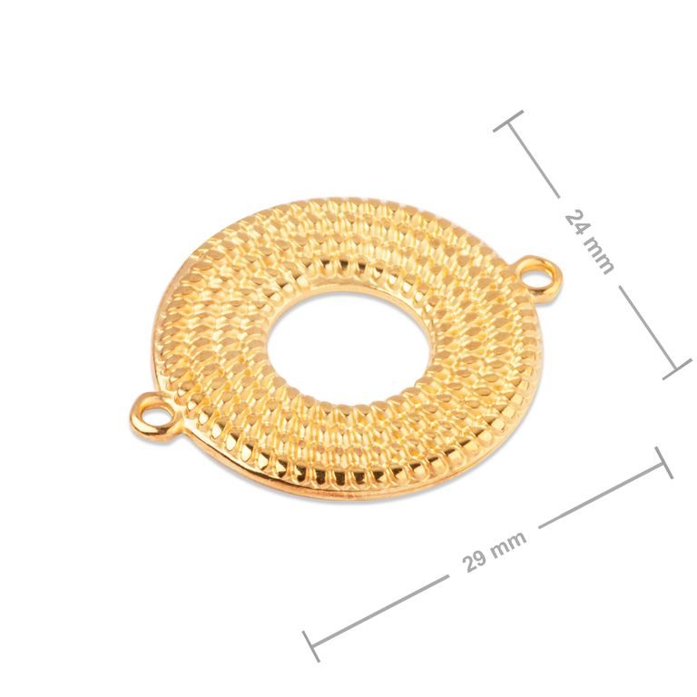 Manumi connector ring 29x24mm gold-plated
