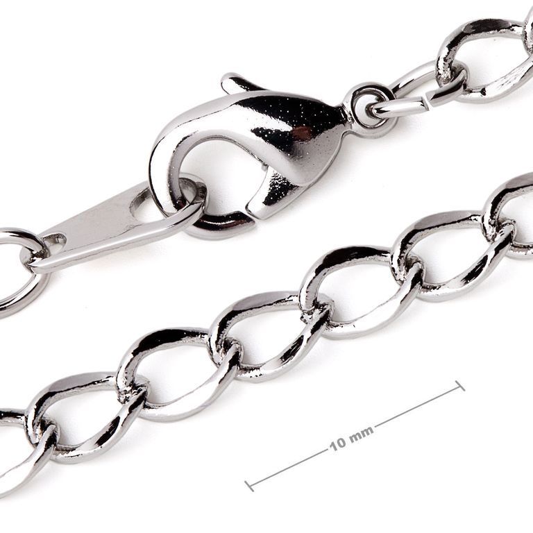 Rhodium-plated finished chain 45 cm No.11