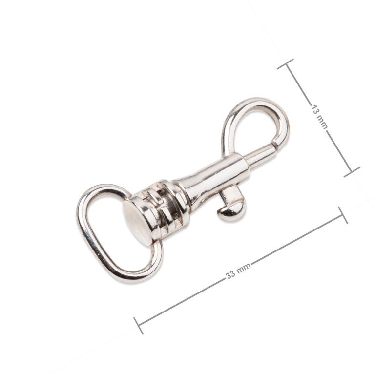 Carabinieră pentru galanterie 33x13mm de culoare platină