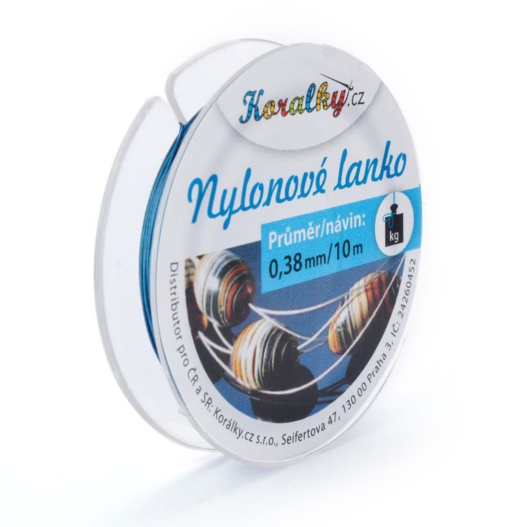 Nylónove lanko 0,38mm/10m tyrkysove