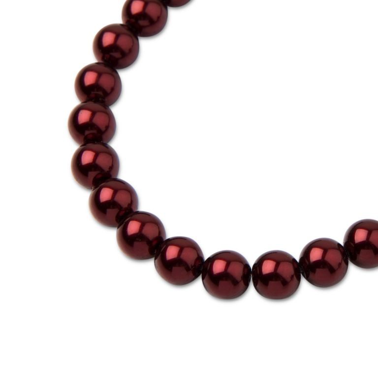 Preciosa guľatá perla MAXIMA 6mm Pearl Effect Bordeaux