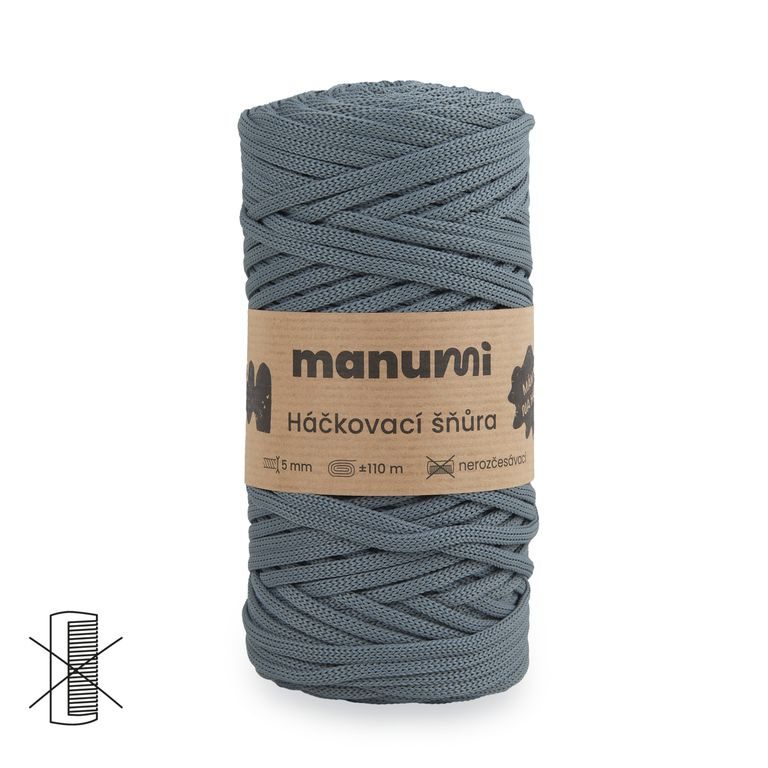 Manumi crochet polyester cord 5 mm sage