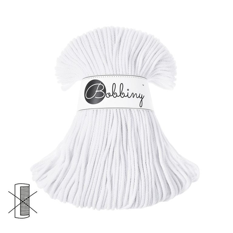 Bobbiny macramé šnúra Junior 3mm White