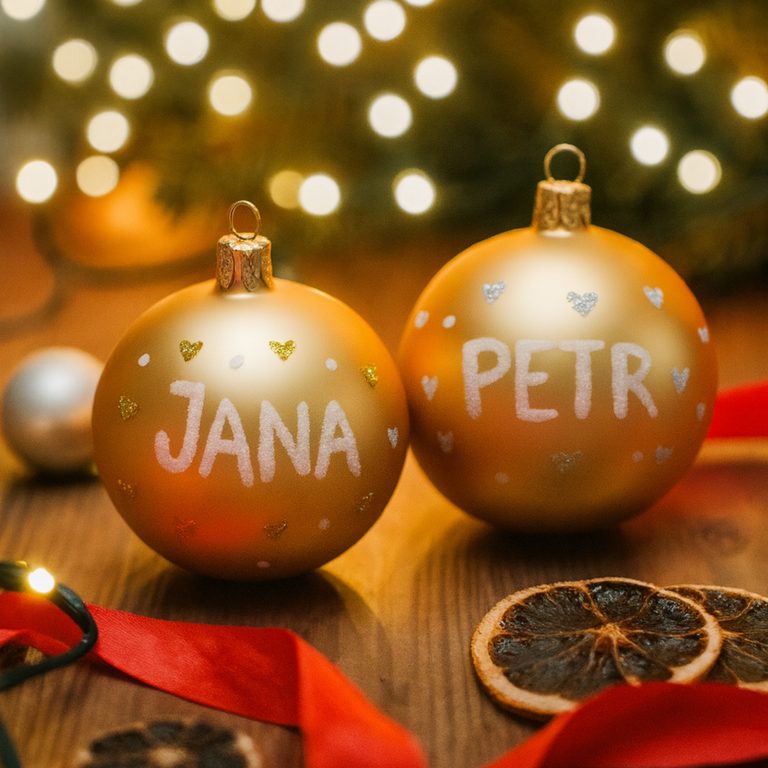 Manumi kreativní sada na dekorování vánočních ozdob zlatá