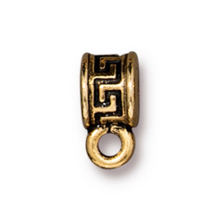 TierraCast decorative spacer with a loop Meandering antique gold