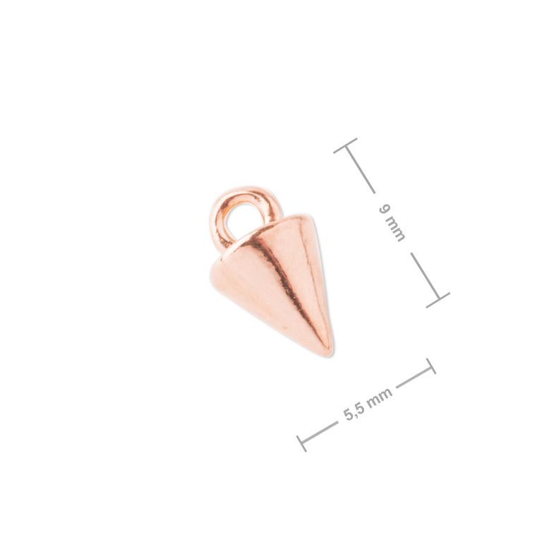 Silver pendant spike rose gold plated No.1105