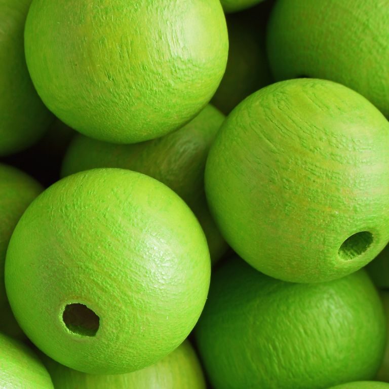 Czech wooden beads round 20mm light green No.159