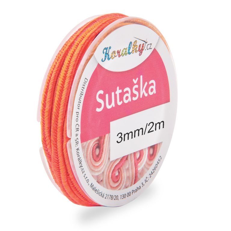 Sutaška 3mm/2m cihlová