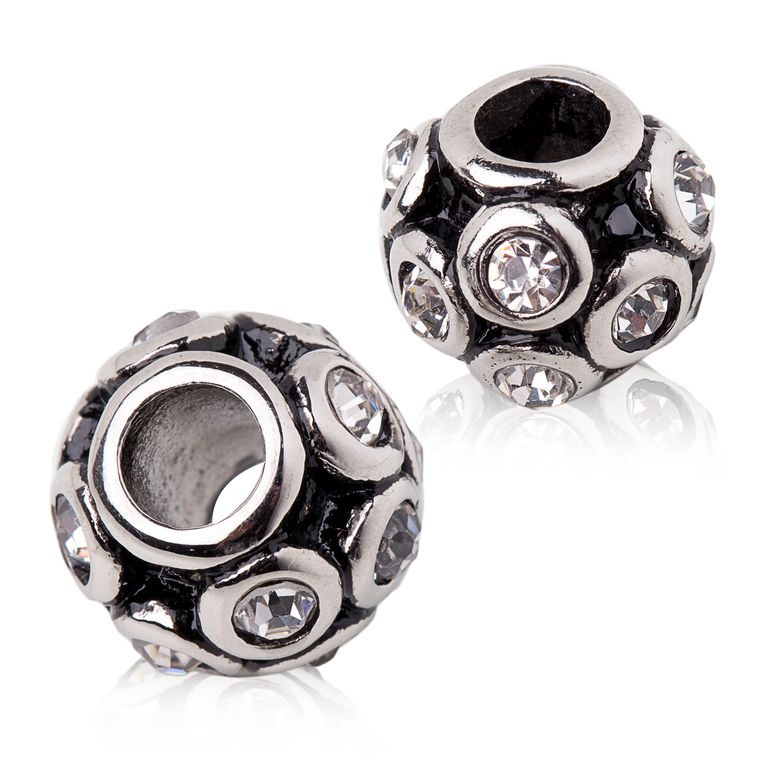 Stainless steel bead with large center hole No.44