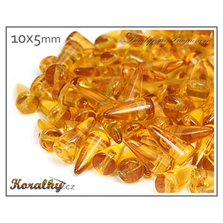 Czech glass spike beads 10x5mm (10070) No.65