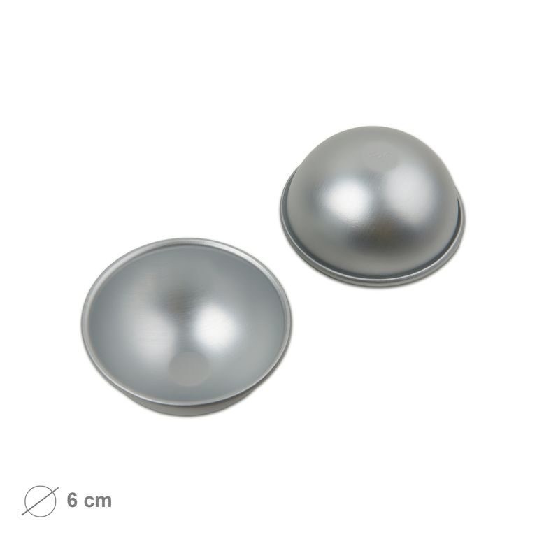 Manumi dvoudílná sada hliníkových forem na šumivé bomby ve tvaru koule ⌀6 cm