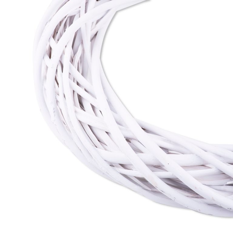 Wicker wreath base 35cm white