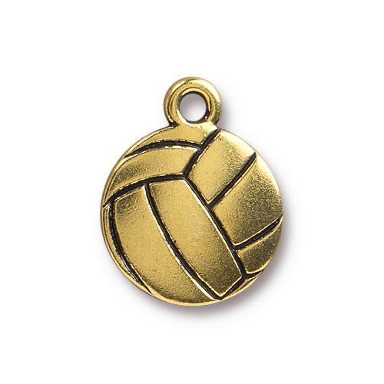 TierraCast pendant Volleyball antique gold