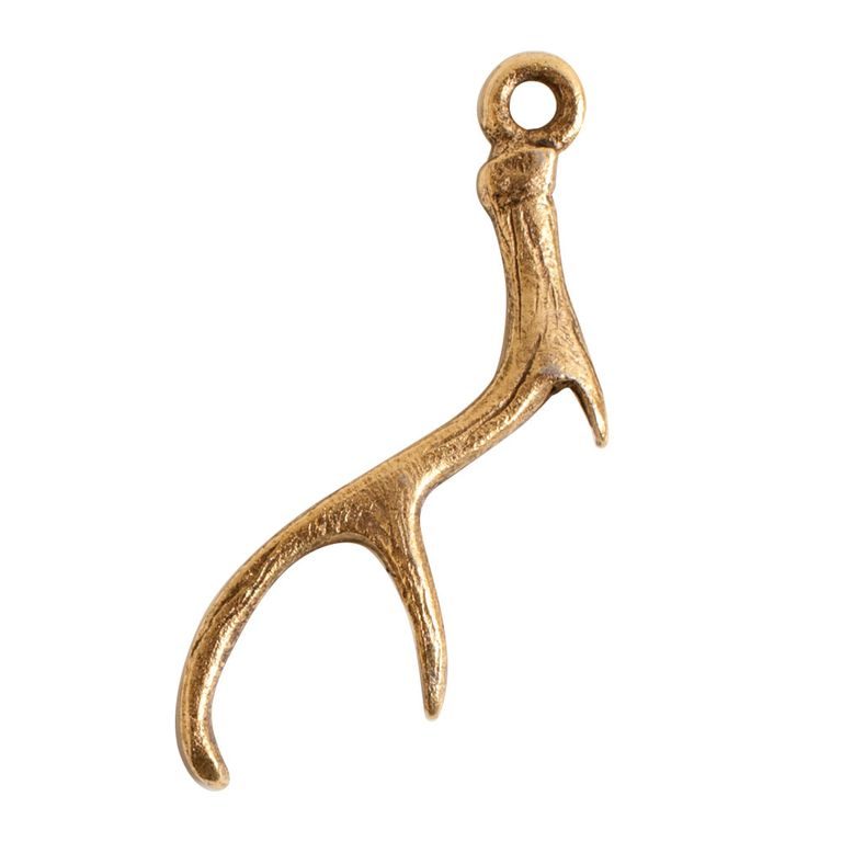 Nunn Design pendant deer antler 28,5x9mm gold-plated