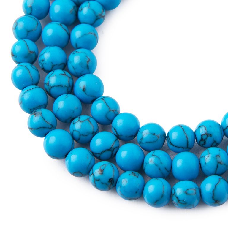 Deep Blue Turquoise beads 8mm