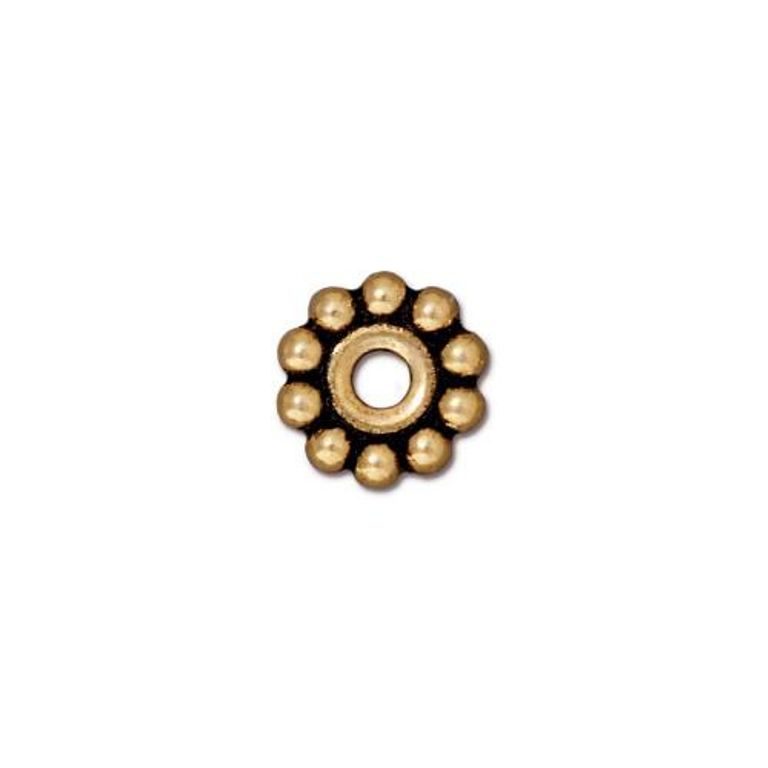 TierraCast decorative spacer 10mm antique gold No.375