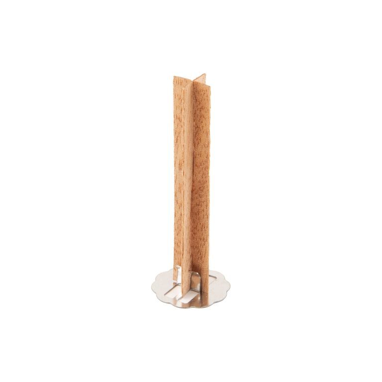 Rose wood candle wick with a metal holder 13x60mm